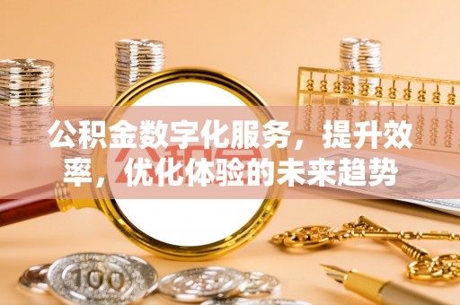 玉门公积金数字化服务，提升效率，优化体验的未来趋势